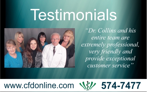 Testimonials for Collins Family and Implant Dentistry